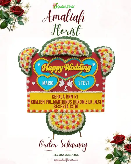 Papan Bunga Pernikahan Cacaban